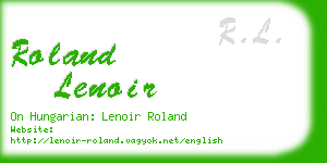 roland lenoir business card